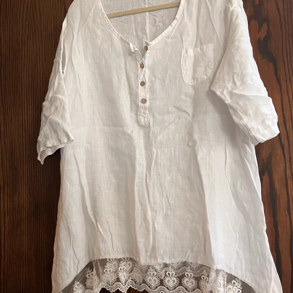 Linen Made in Italy tunic /shirt